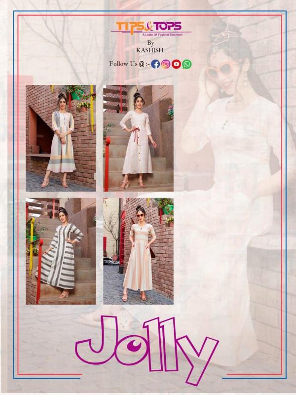 Tips & Tops Jolly-Rayon-Long-Designer-Kurti